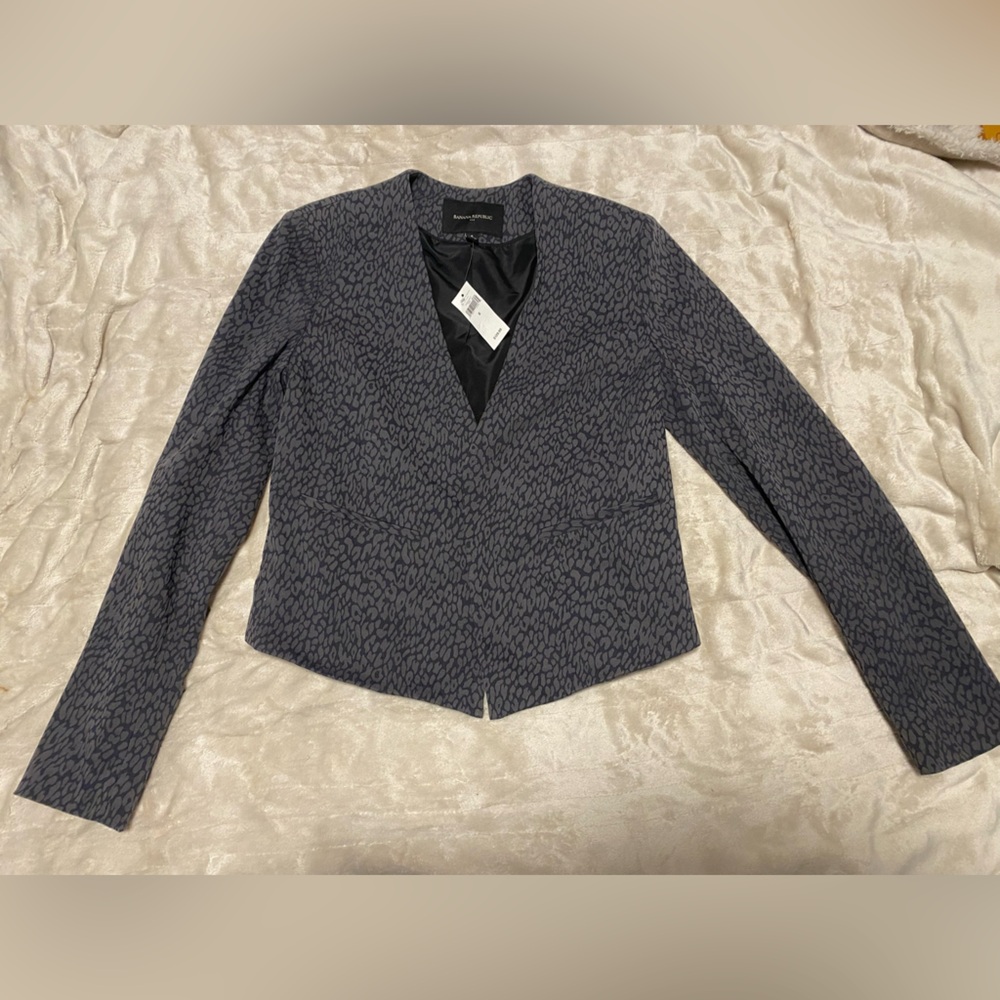 Banana Republic Gray Textured Blazer BNWT